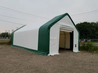 20' Wide Double Truss Fabric Shelter – Heavy-Duty Outdoor, View more