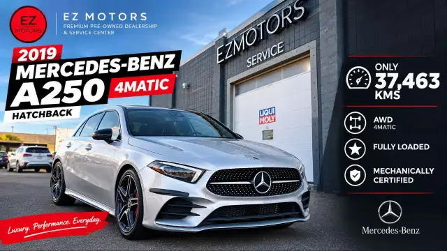 2019 Mercedes-Benz A-Class A250 4MATIC! 37463 KMS! CERTIFIED!!