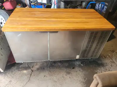 5ftx3ft stainless island 2in thick butcher block counter tops, View more