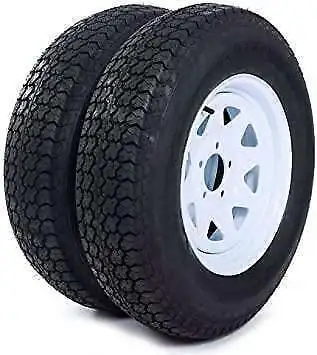 Trailer rim and tire packages 5 Lug 175/80-R13 with white spoked wheel (Load rating: C) $99.99 per w...