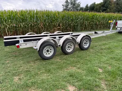 Tri Axle boat trailer 10500lb axle capacity aluminum fully adjustable surge brakes ...