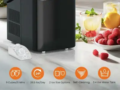 *BNIB!* Sweetcrispy Countertop Ice Maker with Handle... LOT# 106, View more