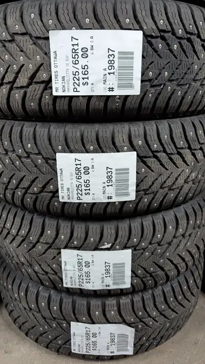 SET OF 4X P225/65R17 225/65/17 NOKIAN HAKKAPELIITTA 10 SUV TAG # 19837 Used tires in excellent Condi...
