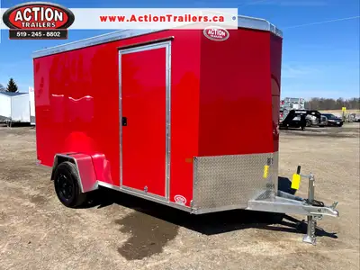 NEO ALL-ALUMINUM 6' x 12' SINGLE AXLE ENCLOSED CARGO TRAILER WITH RAMP DOOR AND 6in. EXTRA HEIGHT UP...