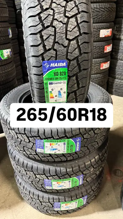 SIZE:265/60R18A/T NEW ALL SEASON TIRES BRSND:HAIDA INSTALLOIN AND BALANCE IS AVAILABLE ADDRESS:2520...