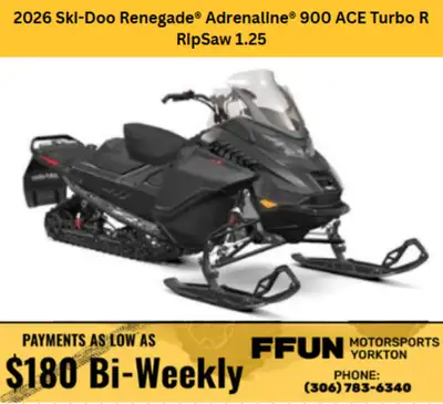 PRICE DOES NOT INCLUDE PDI/ FFUN ADVANTAGE/ TAXES Save $1500 2026 Ski-Doo Renegade Adrenaline 900 AC...
