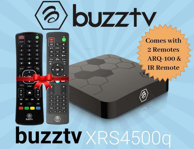 BuzzTV XRS 4500 Android IPTV OTT set-top HD 4K TV Box in General Electronics in Hamilton