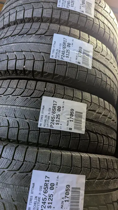 SET OF 4X P245/65R17 245/65/17 MICHELIN LATITUDE X-ICE TAG # 17059 ** Please read details below ** M...