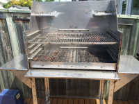 FIRE & CHARCOAL BBQ GRILL - Custom Made - Stainless Steel