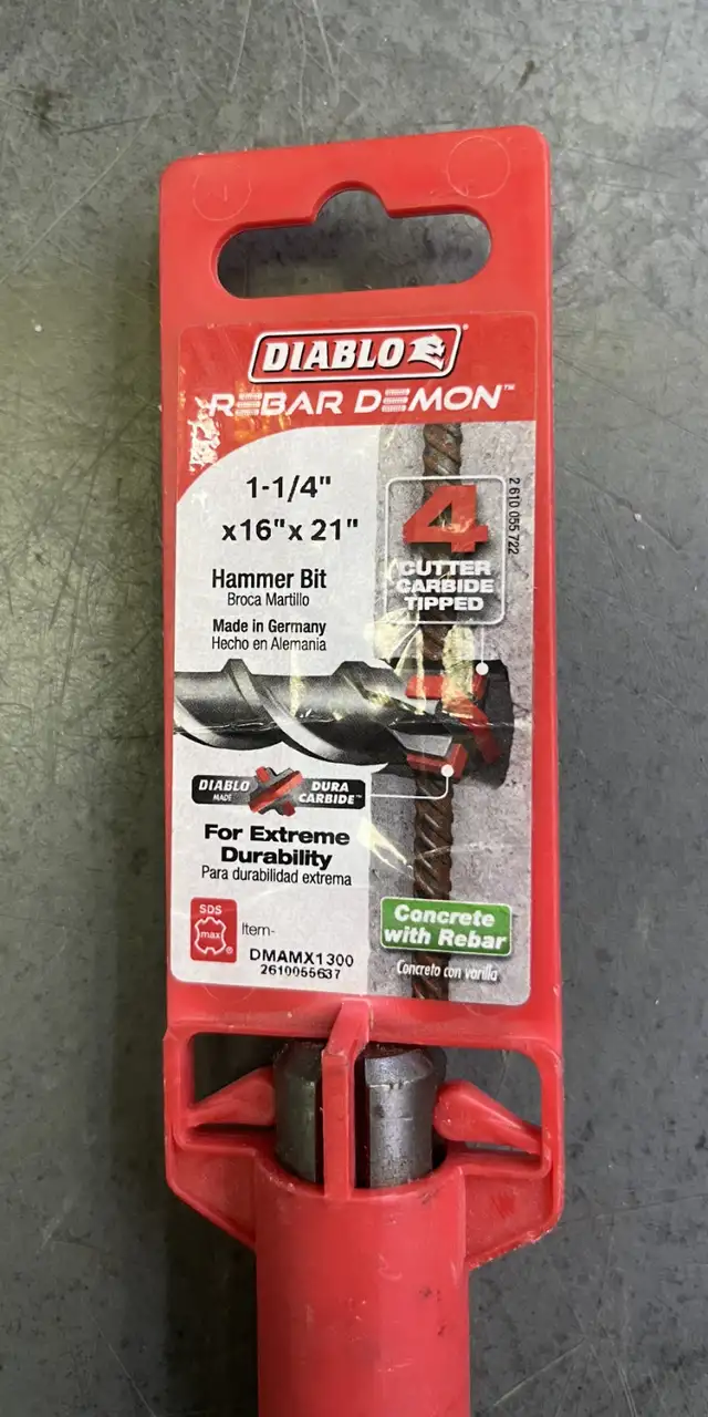 Diablo Rebar Demon SDS-Max 4-Cutter Carbide 21" Hammer Drill Bit in Power Tools in Mississauga / Peel Region - Image 3