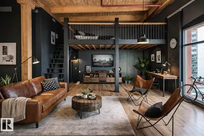 Top floor. West-facing. Low condo fees. This is a true historic warehouse loft. Authentic, architect...