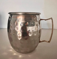 Stainless Steel Silver-tone Hammered Moscow Mule Mug