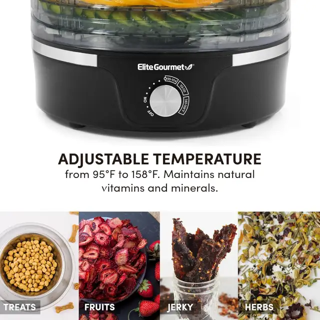 NEW ELITE GOURMET FOOD DEHYDRATOR 1016437 in Irons & Garment Steamers in Lethbridge - Image 6
