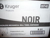 Kruger 09740 Noir Touchless Mechanical Roll Towel Dispenser, New