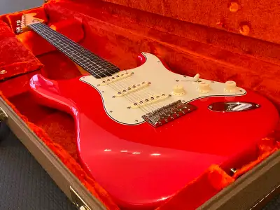 Like new American Vintage II Fender Stratocaster. Rosewood fretboard, clay dot inlays, Fiesta Red. B...