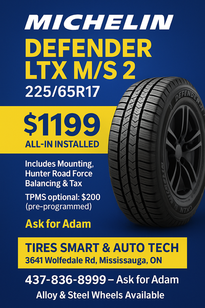 Michelin Defender LTX M/S 2 225/65R17 (Set of 4) All-Inclusive Price: $1,199 Installed Includes Moun...