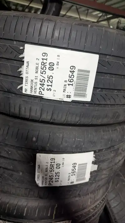 PAIR OF 2X HANKOOK VENTUS S1 NOBLE 2 TAG # 16549 ALL SEASON Size: 245/55/19 245/55/19 Excellent cond...