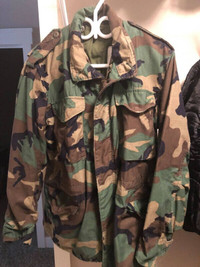Woodland Camo 1980 M-65 Combat jacket size small