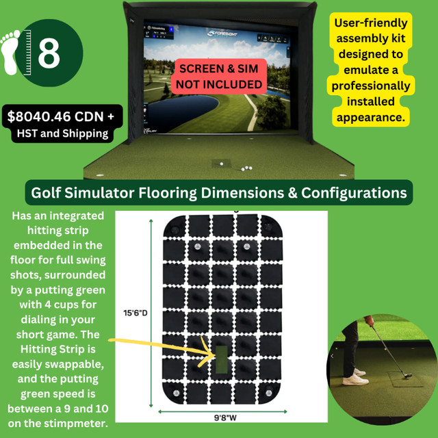 Golf Simulator Flooring with Putting Panels in Golf in Oakville / Halton Region - Image 4