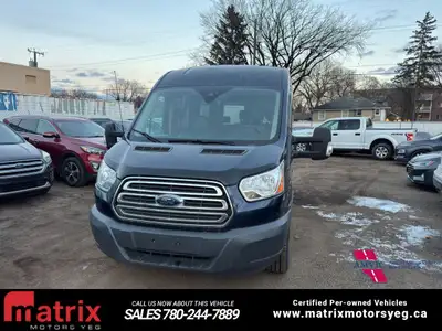 The 2017 Ford Transit Wagon T-150 with a 130in. wheelbase, medium roof, XL trim, and right-hand slid...