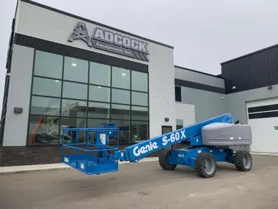 USED 2013 GENIE S-60X TELESCOPIC BOOM LIFT IN STOCK in EDMONTON! WE SHIP ANYWHERE in NORTH AMERICA!...