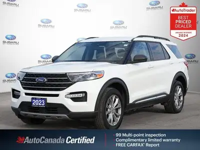 New Price! Odometer is 22114 kilometers below market average! Oxford White 2023 Ford Explorer XLT 4W...