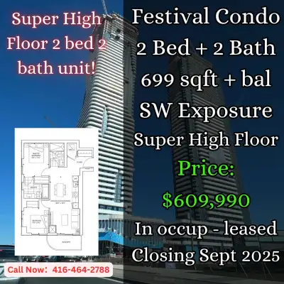 DOWNTOWN VAUGHAN – FESTIVAL CONDOS Multiple units available – Perfect for investors or end users! ✨...