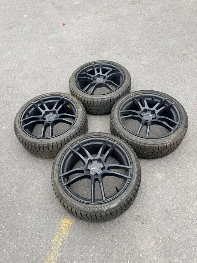 225/40/18 Audi rs3 Golf R bridgestone winters 5x112 enkei rims in Tires & Rims in City of Toronto - Image 2