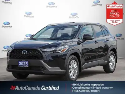 New Price! Black 2025 Toyota Corolla Cross LE | Alloys | Bluetooth | Awd | AWD CVT 2.0L 4-Cylinder D...