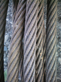 Steel Cables 1/2" HD, hook & loop ends, for towing, pulling etc
