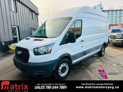 The 2024 Ford Transit Cargo Van T-250 with a 148in. wheelbase, high roof, 9,070 GVWR, and Rear-Wheel...