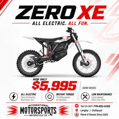 ZERO XE MODEL NOW ONLY $5.995 Why buy a Surron? Go Zero. Langley Chilliwack Text us 24/7: 778-653-57...