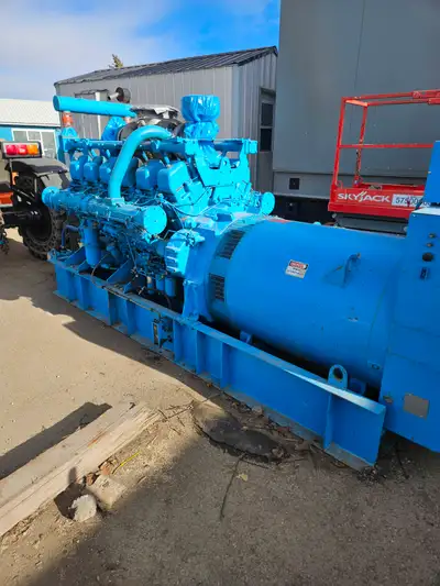 800 KW 347 600 V 60 HZ HEAVY DUTY MITSIBISHI 12 CYLINDER DIESEL GENERATOR , 655 ENGINE HRS ,REMOTE R...