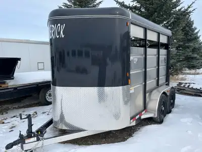 2023 Maverick Hybrid Bumper pull 12' Aluminum /steel Stock trailer This lightweight trailer offers y...