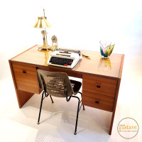 Bureau de travail en teck Midcentury Modern