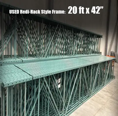 USED 20' x 42" Redirack Uprights Frames Pallet Racking, View more