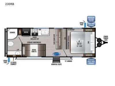 EAST TO WEST Della Terra travel trailer 230RB highlights: Rear Bathroom King-Size Bed Private Bedroo...
