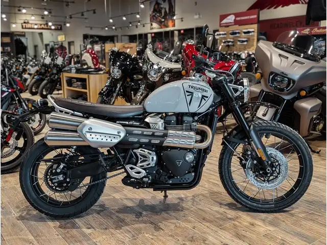 2025 Triumph Scrambler 1200 X // Ash Grey w/ Headlight Grill, Hi in Sport Bikes in Winnipeg - Image 3