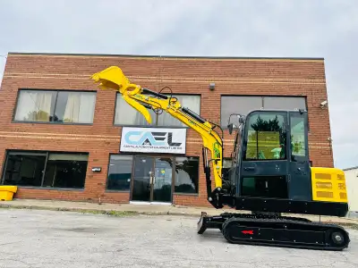 BRAND NEW LOWEST PRICE CAEL EXCAVATOR 3.5 TON WITH CAB HYDRAULIC THUMB & SWING BOOM, Heat AC FINANCE...