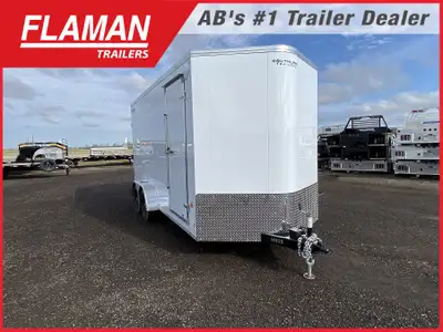 2026 ROYAL 7'X16' + 2' V-NOSE ENCLOSED CARGO TRAILER Color: White (2) 3500lb Lippert Spring Axles Ti...