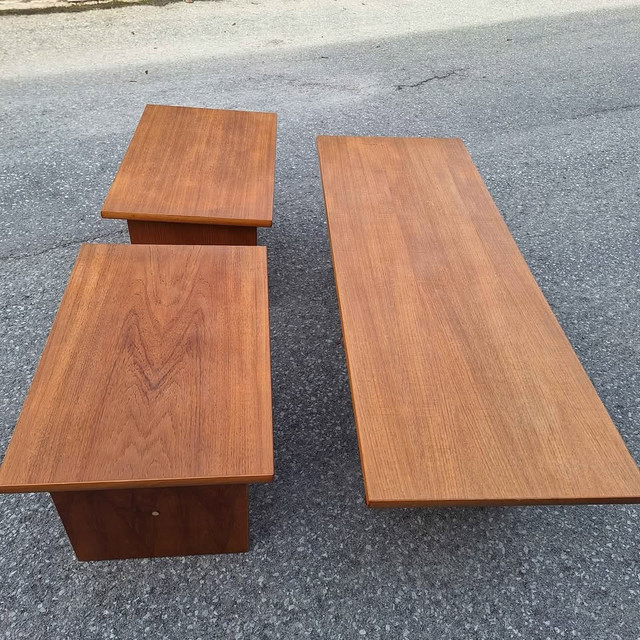 Vintage MCM Teak Coffee Table & End Tables in Coffee Tables in St. Catharines - Image 3