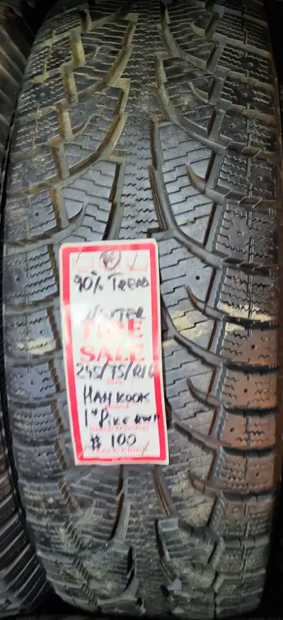P 245/75/ R16 Hankook I*Pike Winter M/S* Used WINTER Tires 90% TREAD LEFT $100 for THE TIRE / 1 TIRE...