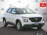 New Price! Odometer is 5716 kilometers below market average! Lunar White 2023 Hyundai Venue Preferre... (image 6)