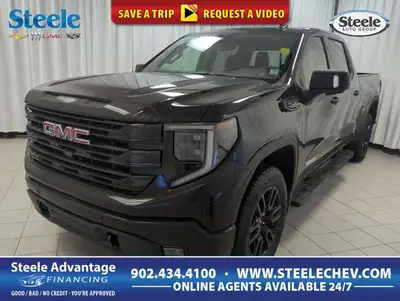 Black-on-black and ready for Dartmouth roads, this 2026 GMC Sierra 1500 Elevation from Steele Chevro...