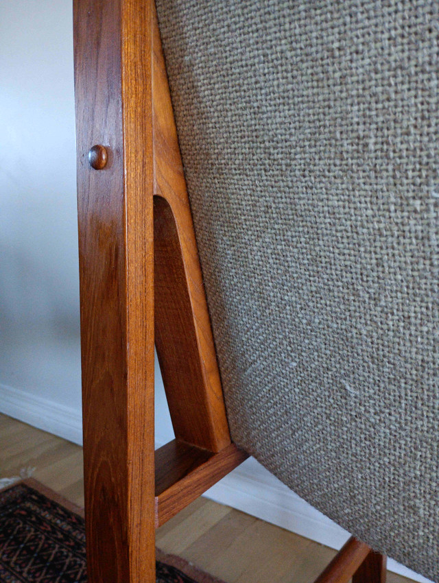 MCM Danish Teak Upholstered Dining Chairs ( 8 available) Chairs