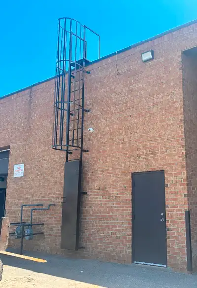 Fixed cage roof access ladders, Steel Metal concrete bollards pipe schedule 40, bolt down bollards,...