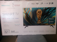 32" inch Hisense Smart TV and 22" inch Samsung TV