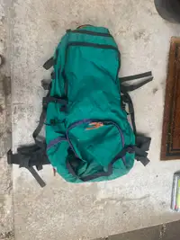 Large Green Camping or Hiking Backpack Bag