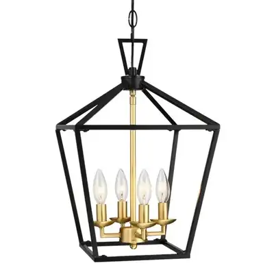 BRAND NEW - Untrammelife 4-Light Lantern Pendant, 18... LOT# 832, View more