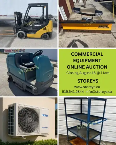 Restaurant Equipment & Machinery Online Auction Closes: Tues Aug 18 @ 11am Preview: Mon Aug 10 from...